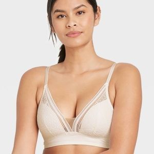 Auden Lace Padded Bralette - Gesso White, sz L